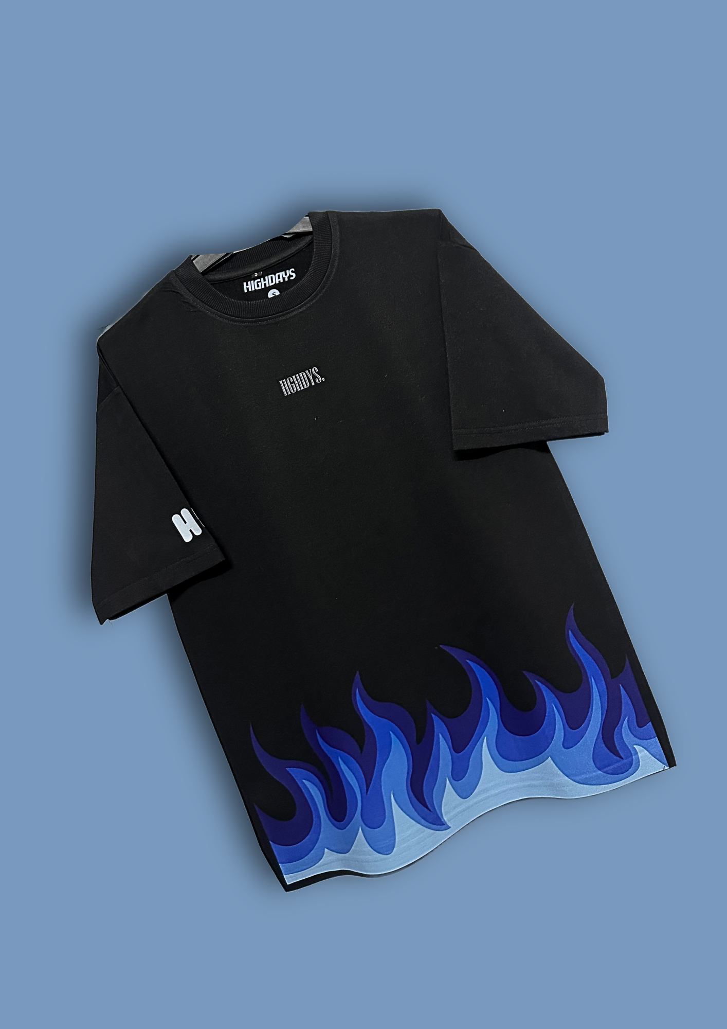"Blue Burn" Oversized T-shirt Heavyweight