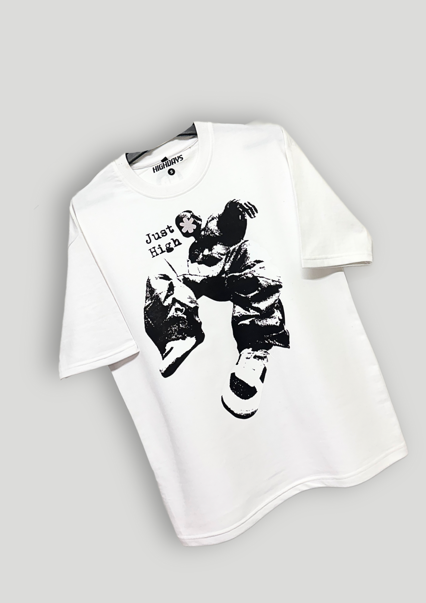 "Dead Air" Oversized White T-shirt