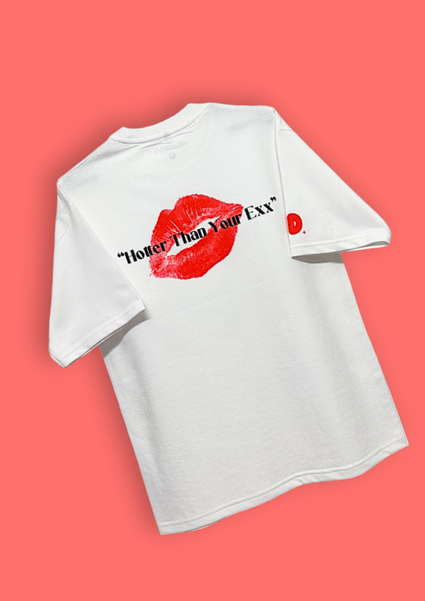 "Red Flag Romance" White Oversized Tshirt Heavyweight