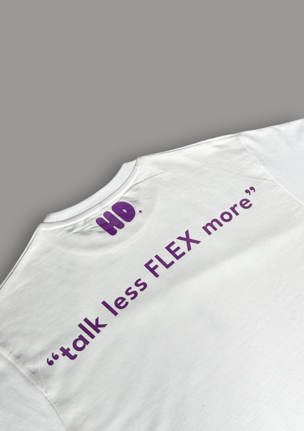 "HD ✦ CLUB" White Oversized T-shirt Heavyweight