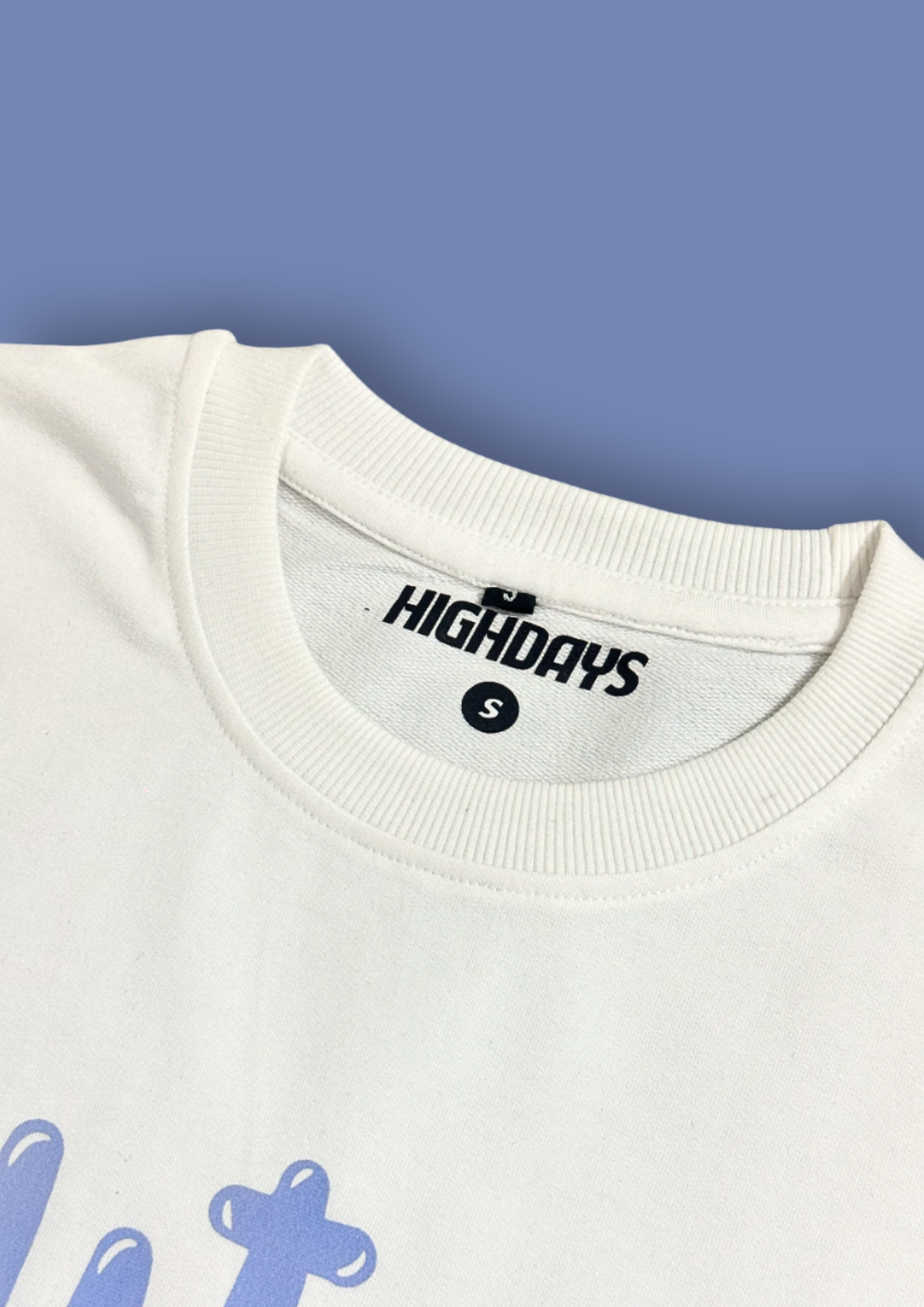 "GlitchDays" White Oversized T-shirt Heavyweight