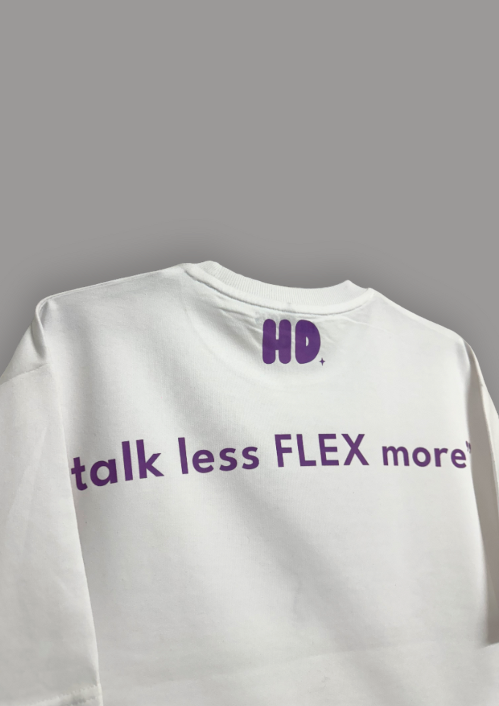 "HD ✦ CLUB" White Oversized T-shirt Heavyweight