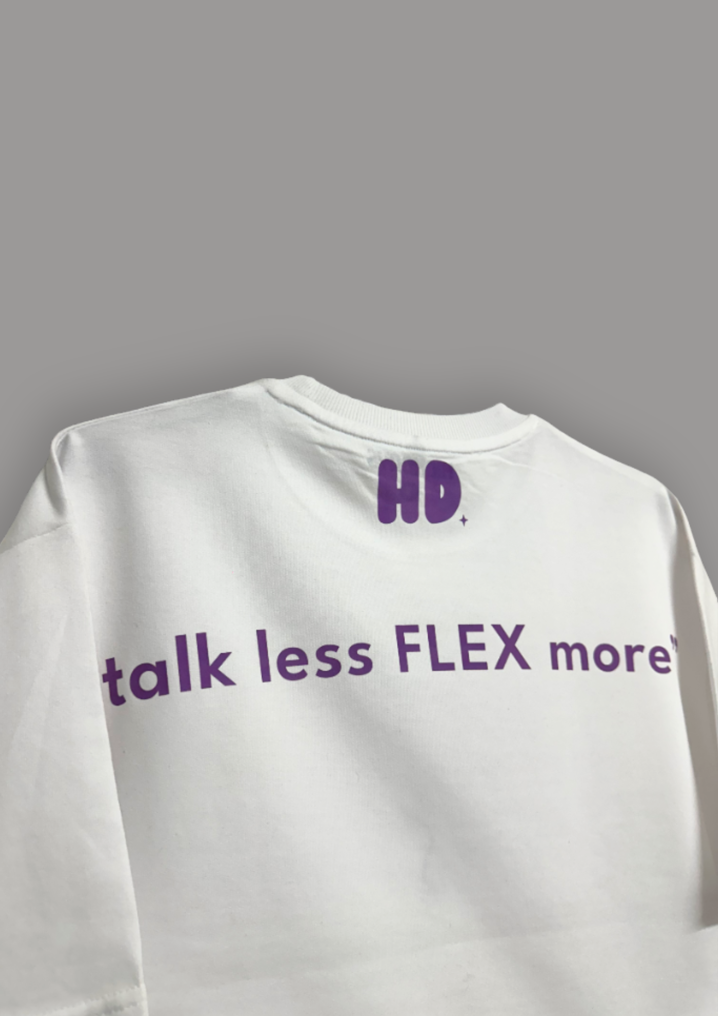 "HD ✦ CLUB" White Oversized T-shirt Heavyweight