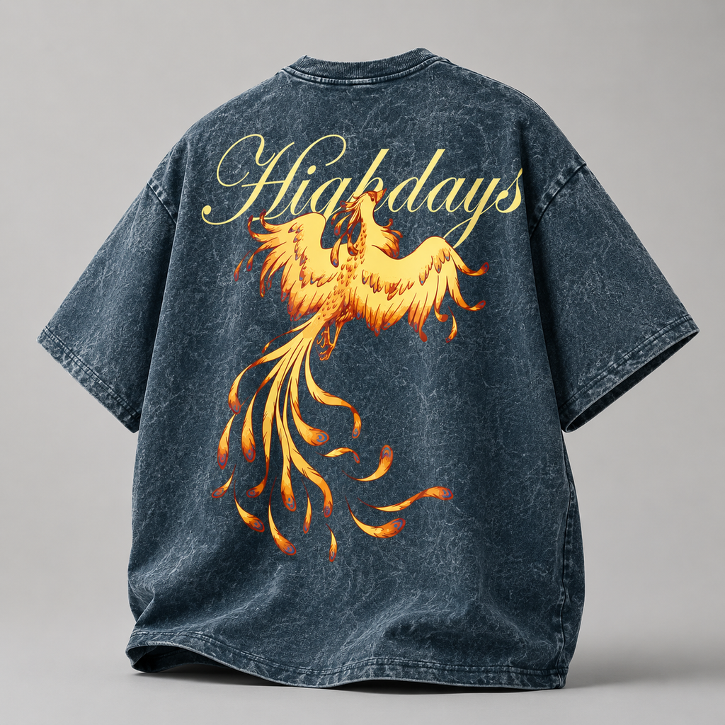 'Rise of Ashes' Acidwash Oversized tshirt