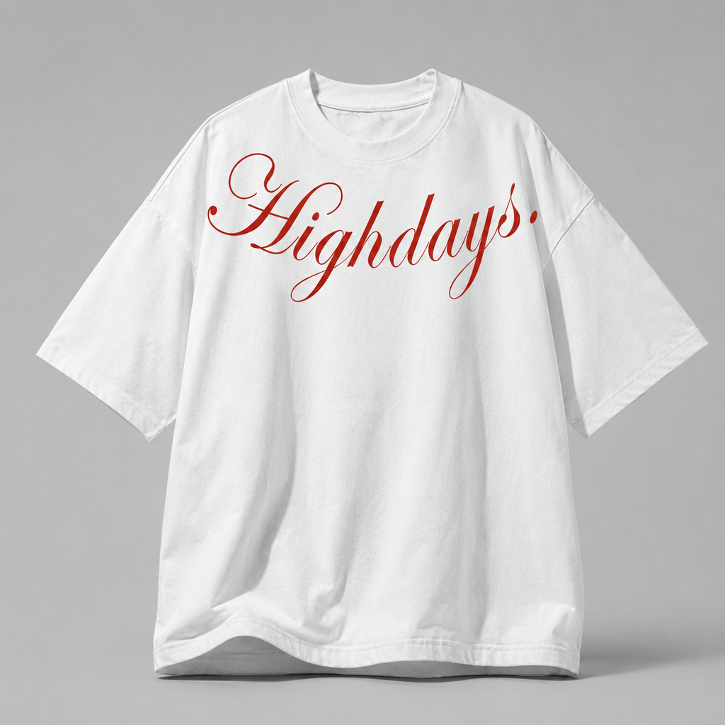 WHITE "Crimson Beetle" Oversized T-Shirt Heavyweight