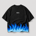 "Blue Burn" Oversized T-shirt Heavyweight