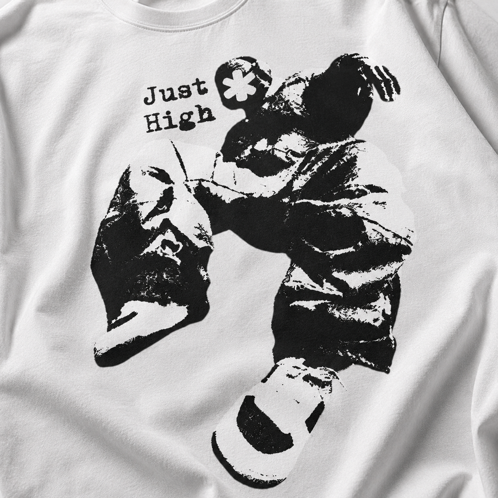 "Dead Air" Oversized White T-shirt