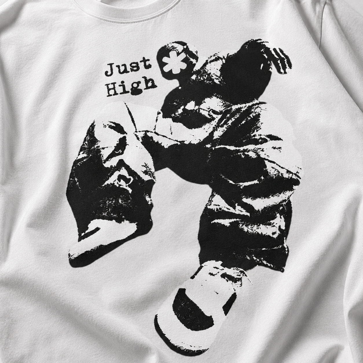 "Dead Air" Oversized White T-shirt