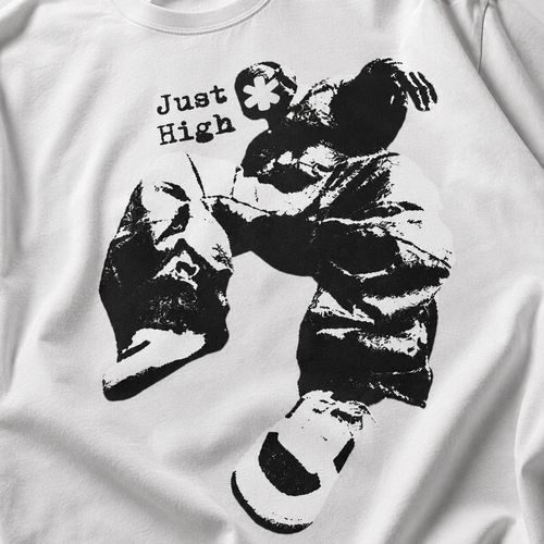 "Dead Air" Oversized White T-shirt