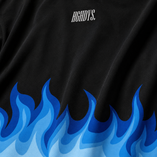 "Blue Burn" Oversized T-shirt Heavyweight