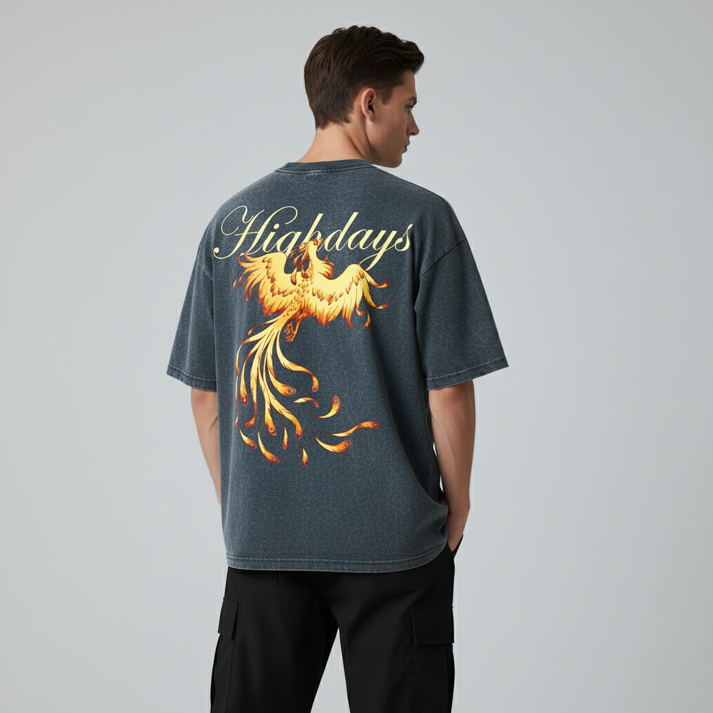 'Rise of Ashes' Acidwash Oversized tshirt