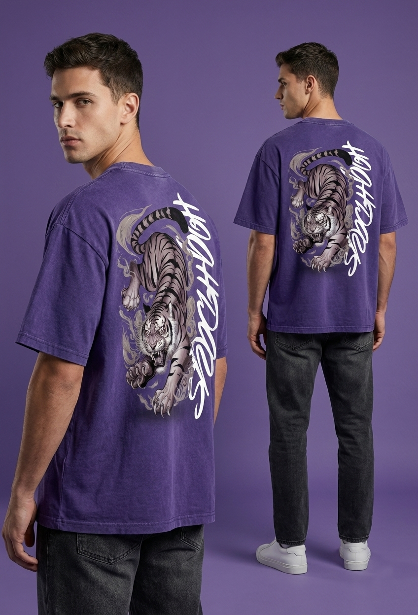 Purple Rage Oversized Acidwash T-shirt