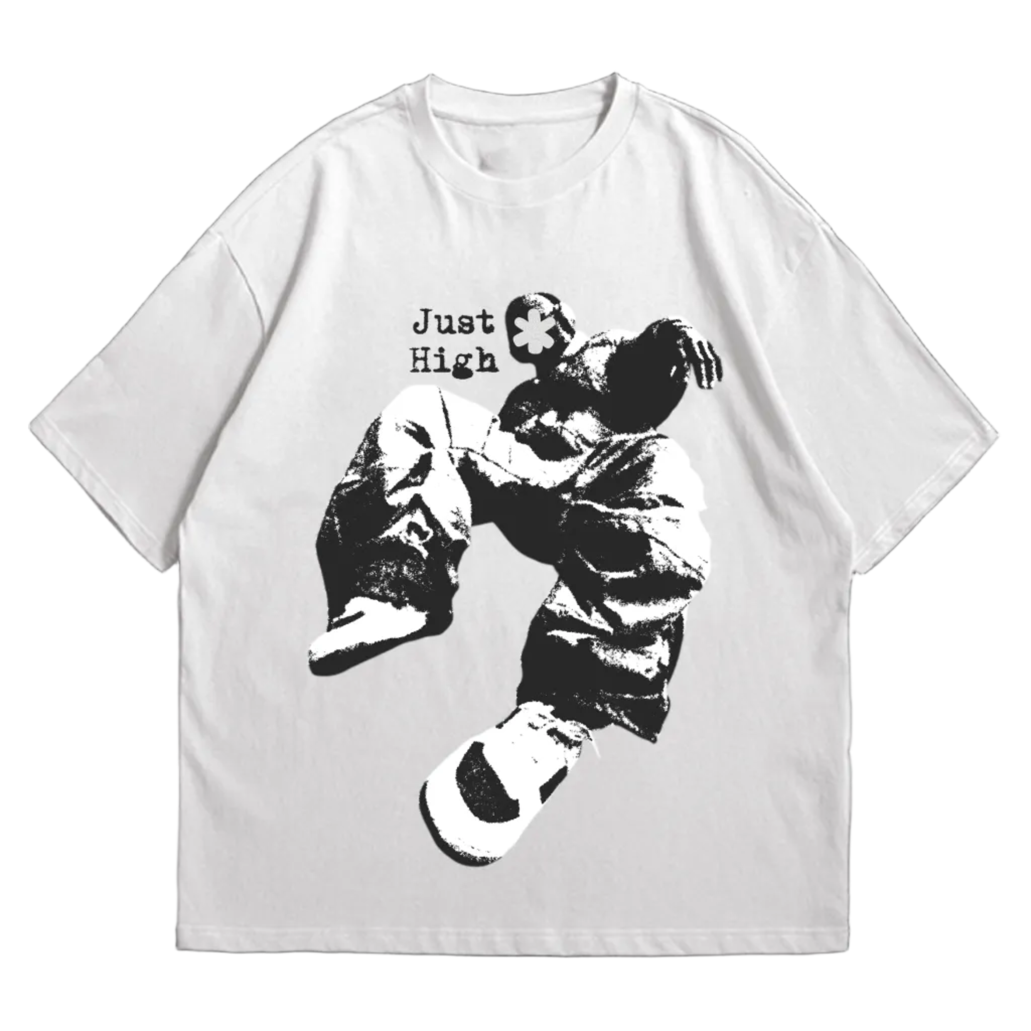 "Dead Air" Oversized White T-shirt